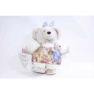 Chrysantha-mom and Sweet Pea, Plush, 11", Gardening Bears, Mother and Baby,